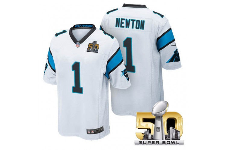 Cam Newton Carolina Super Bowl 50 White Jersey