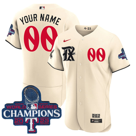 Texas 2023 World Series Champions City Connect Custom Jersey
