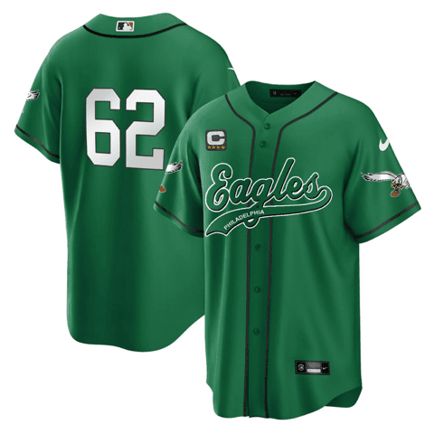 #62 Philadelphia Kelly Green Baseball Jersey