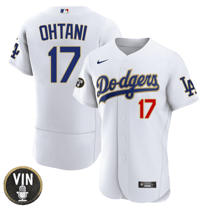 Men’s Shohei Ohtani Los Angeles Vin Scully Patch Jersey