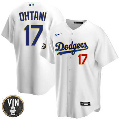 Men’s Shohei Ohtani Los Angeles Vin Scully Patch Jersey
