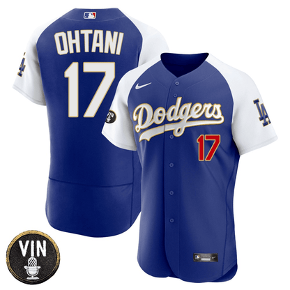 Men’s Shohei Ohtani Los Angeles Vin Scully Patch Jersey