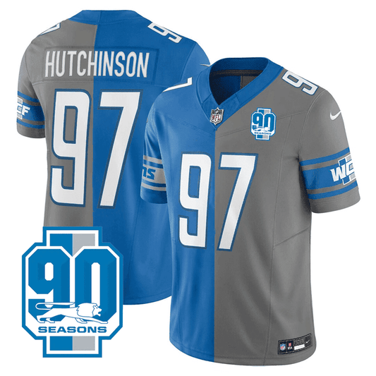 Detroit 90th Year Patch Split Vapor Jersey