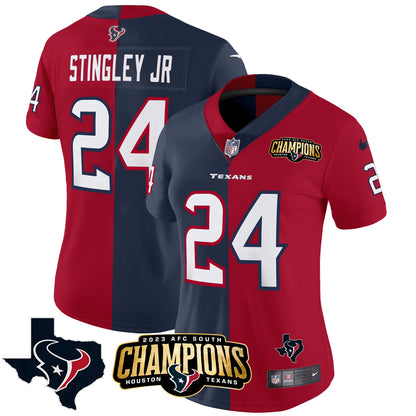 Houston 2023 AFC South Champions Patch Split Vapor Jersey