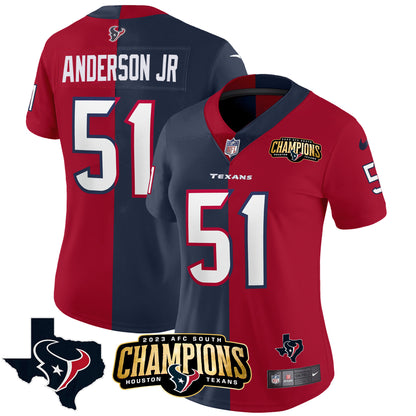Houston 2023 AFC South Champions Patch Split Vapor Jersey
