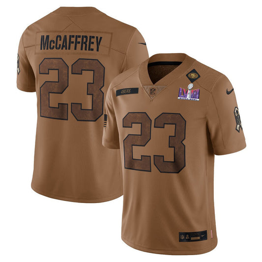 Super Bowl LVIII Patch Salute To Service Brown Limited Jersey
