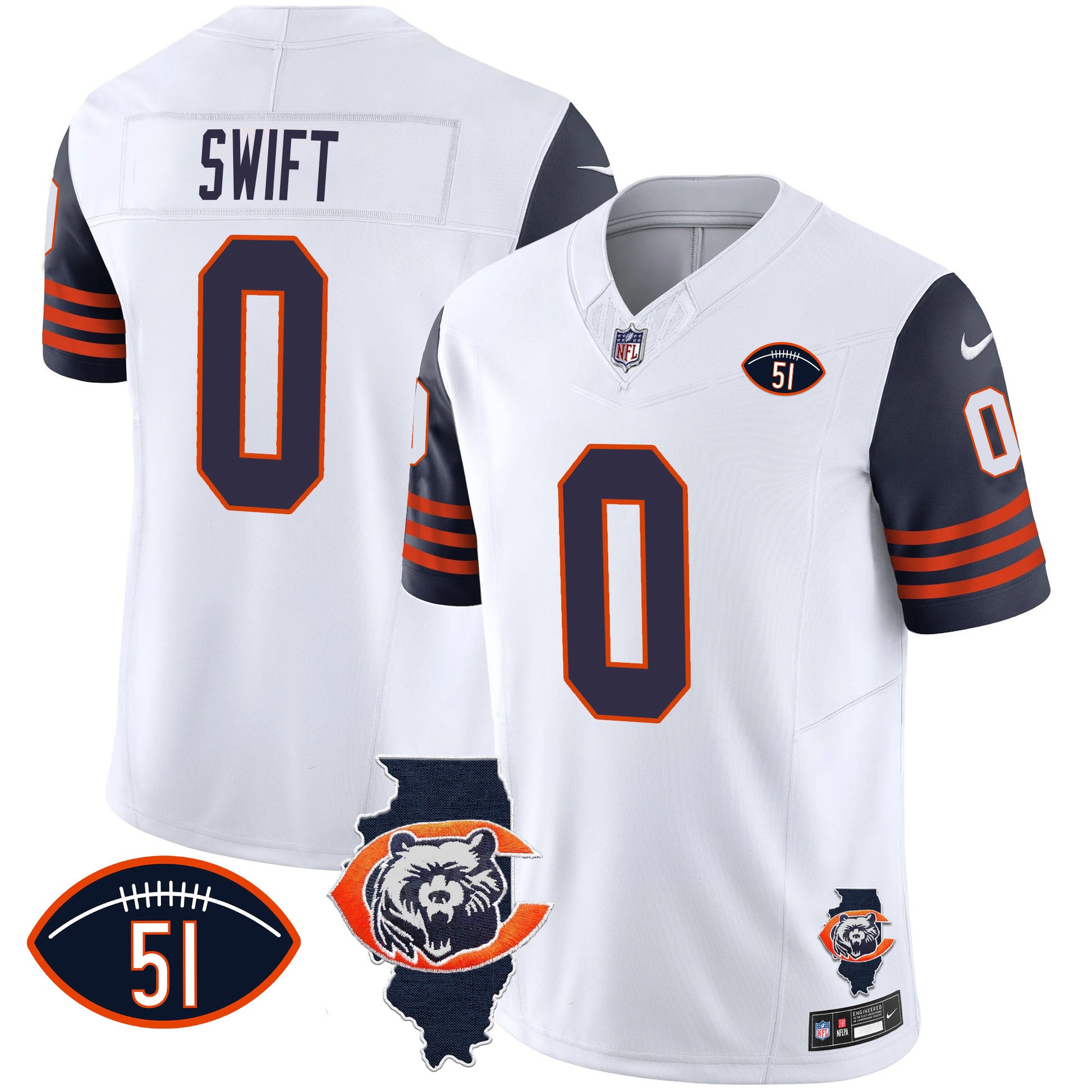 Navy Sleeves - D'Andre Swift