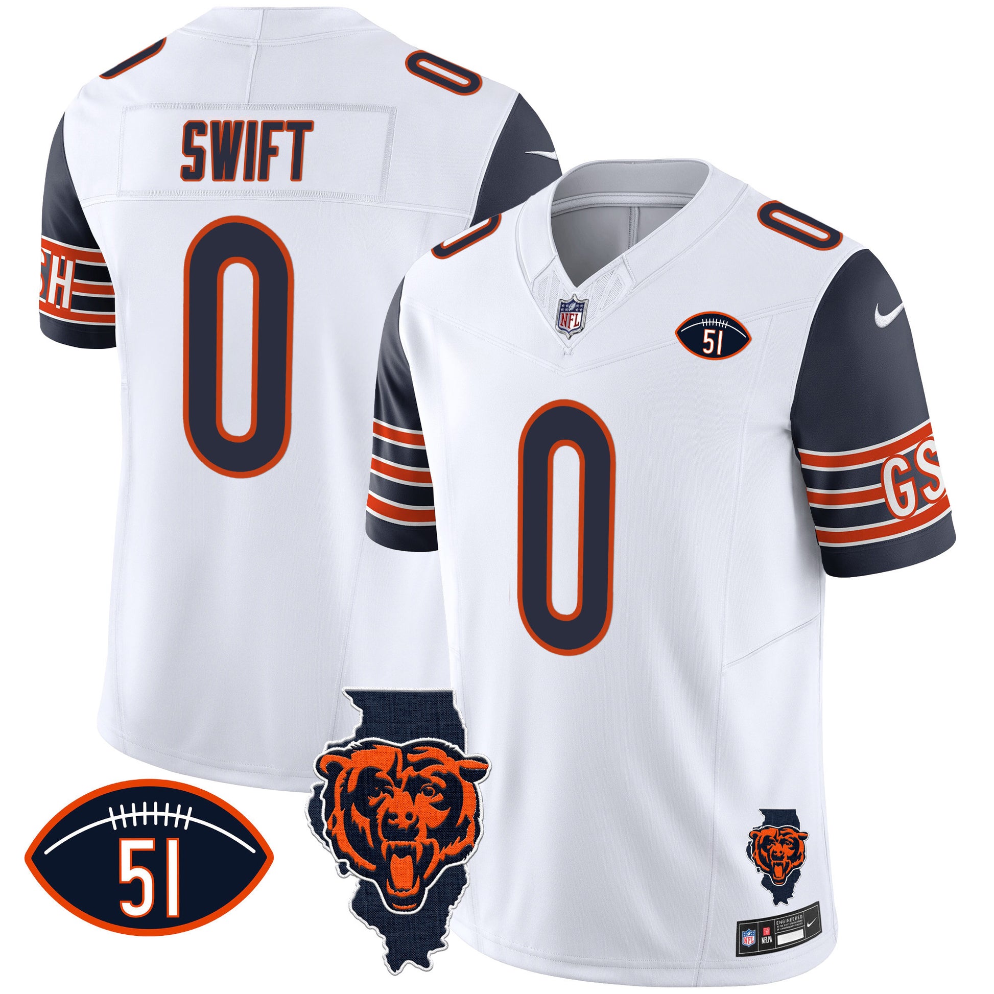 Navy Sleeves - D'Andre Swift