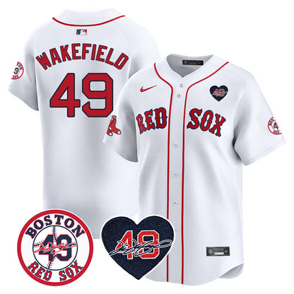 Men’s Tim Wakefield Memorial Patch Vaper Premier Limited Jersey – All Stitched