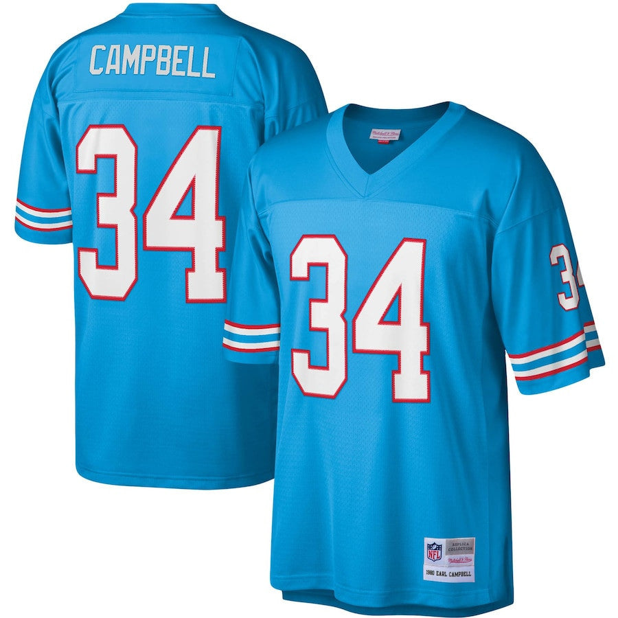 Houston Oilers Earl Campbell Throwback Jersey
