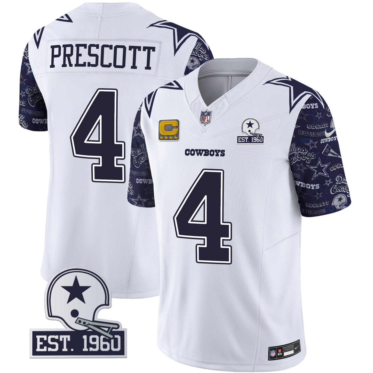 Navy Sleeves - Dak Prescott