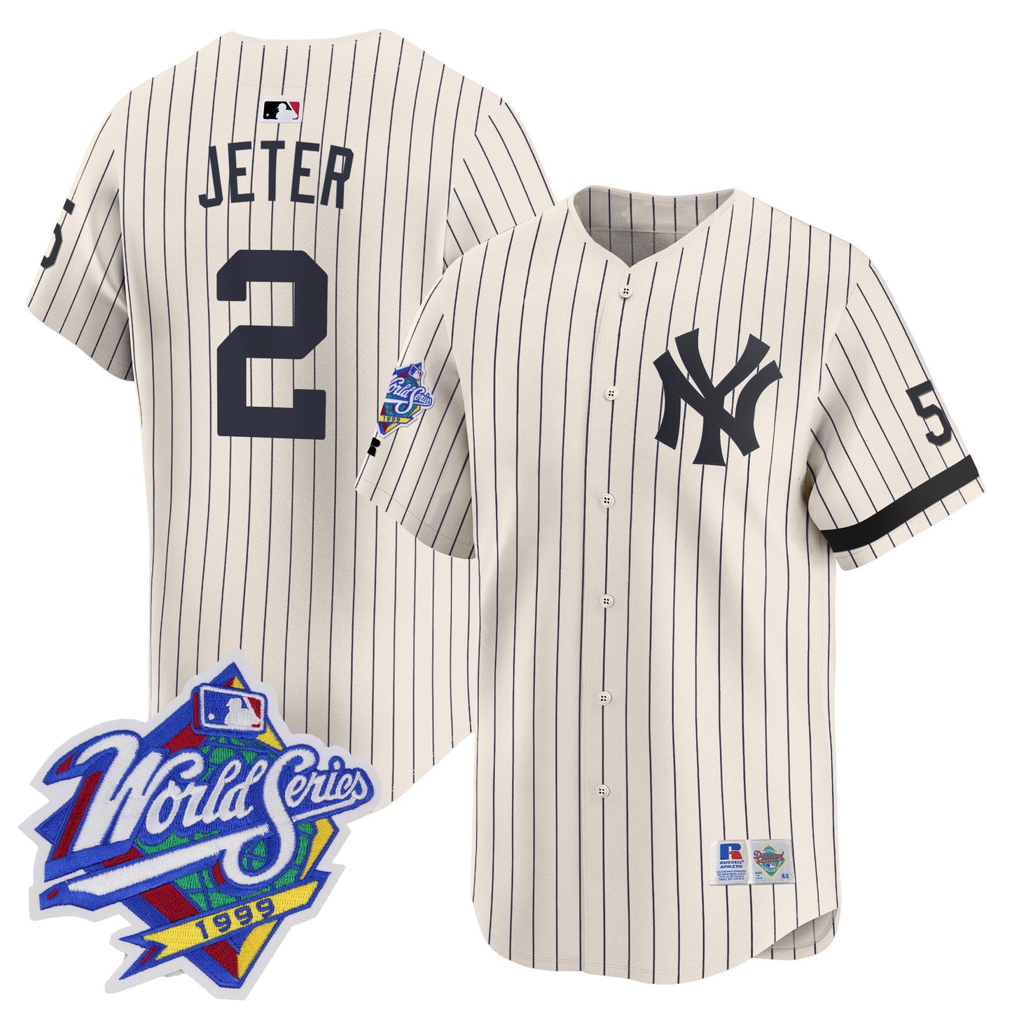 Cream Pinstripe - Derek Jeter