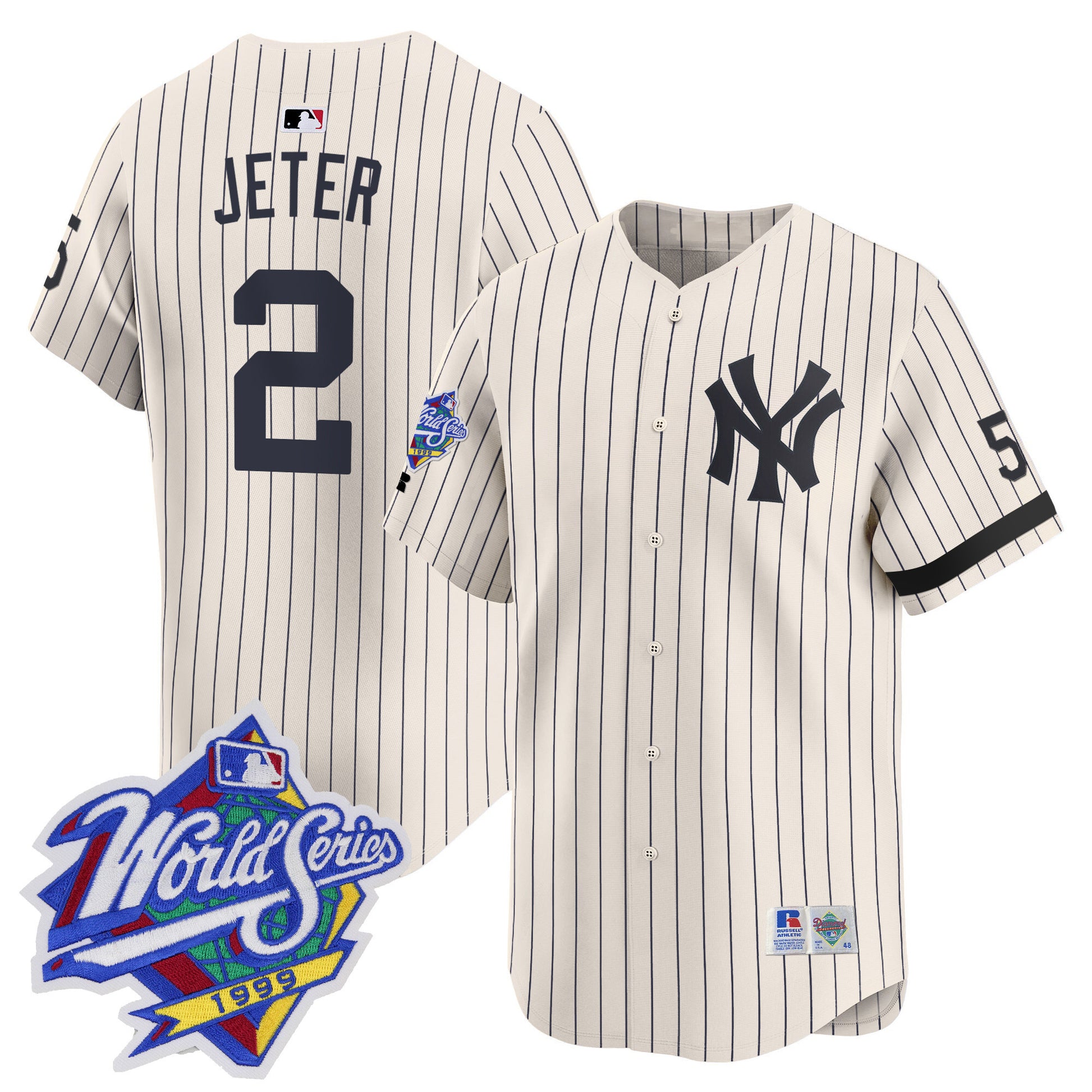 Cream Pinstripe - Derek Jeter