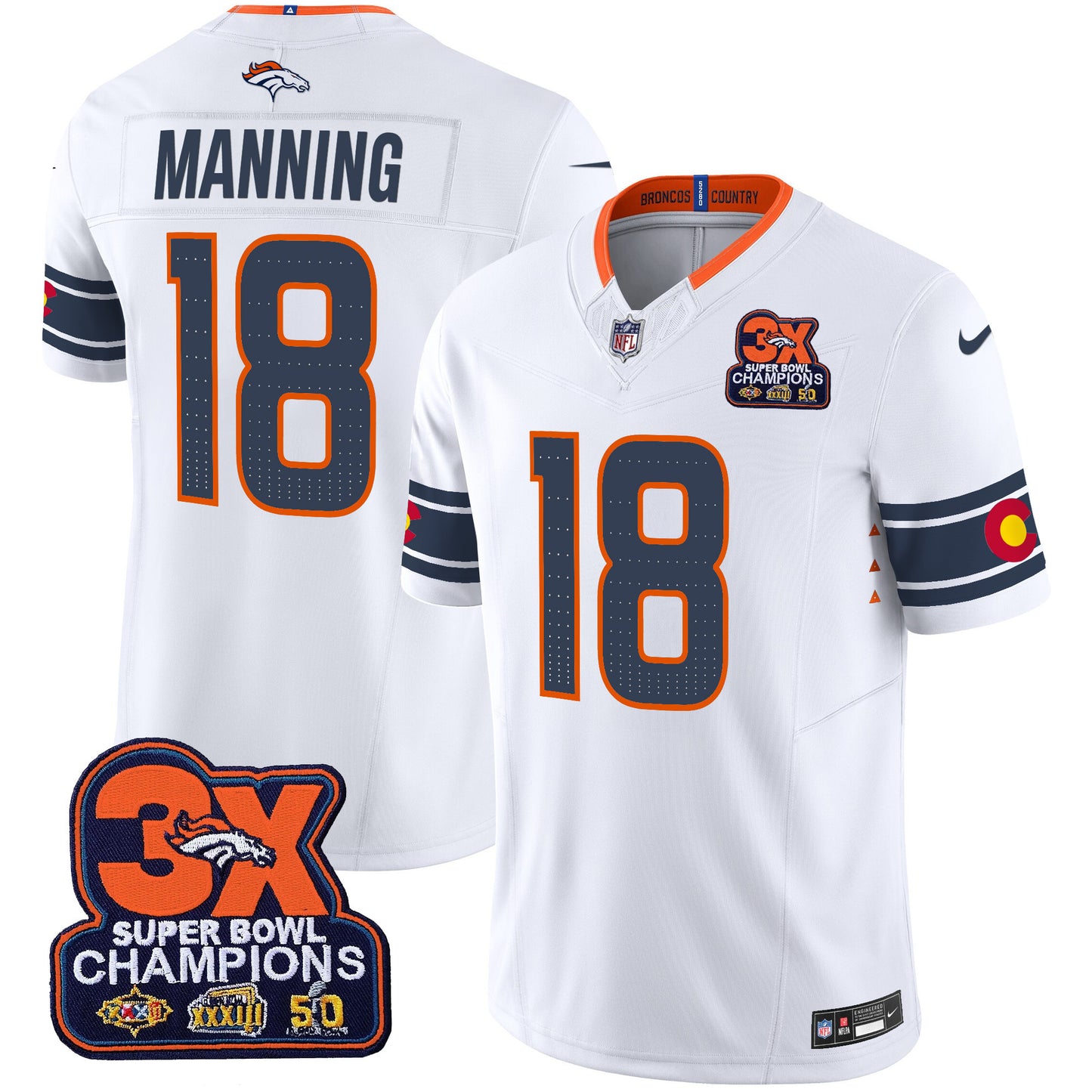 White - Peyton Manning