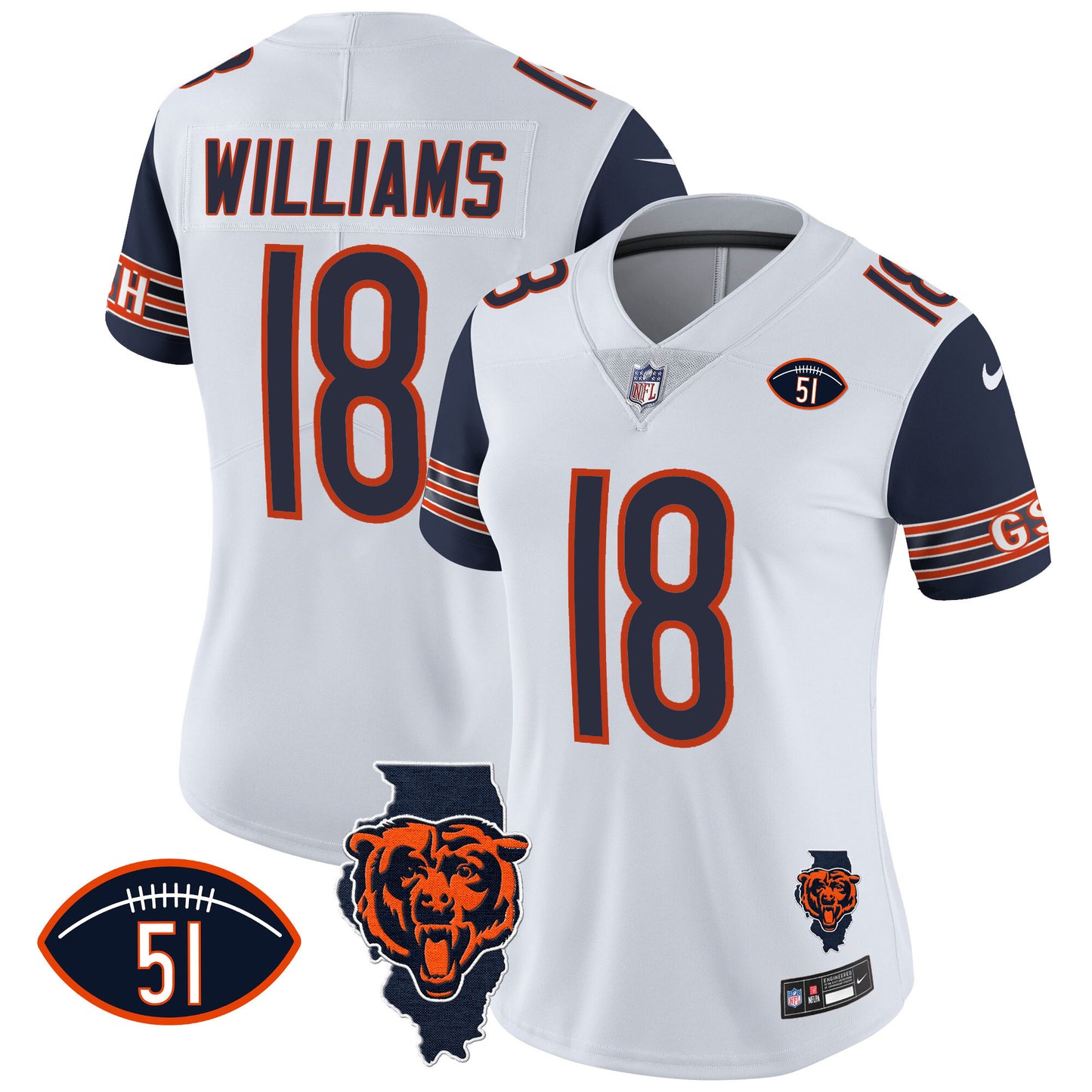 Navy Sleeves - Caleb Williams