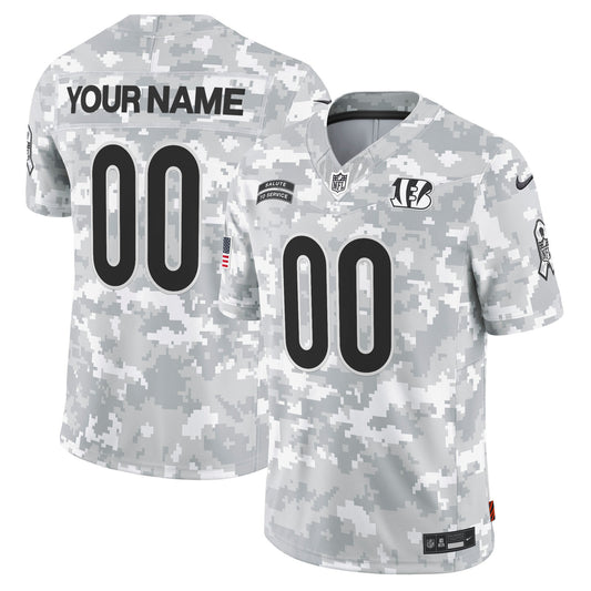 Cincinnati 2024 Salute to Service Vapor Limited Custom Jersey – Arctic Camo