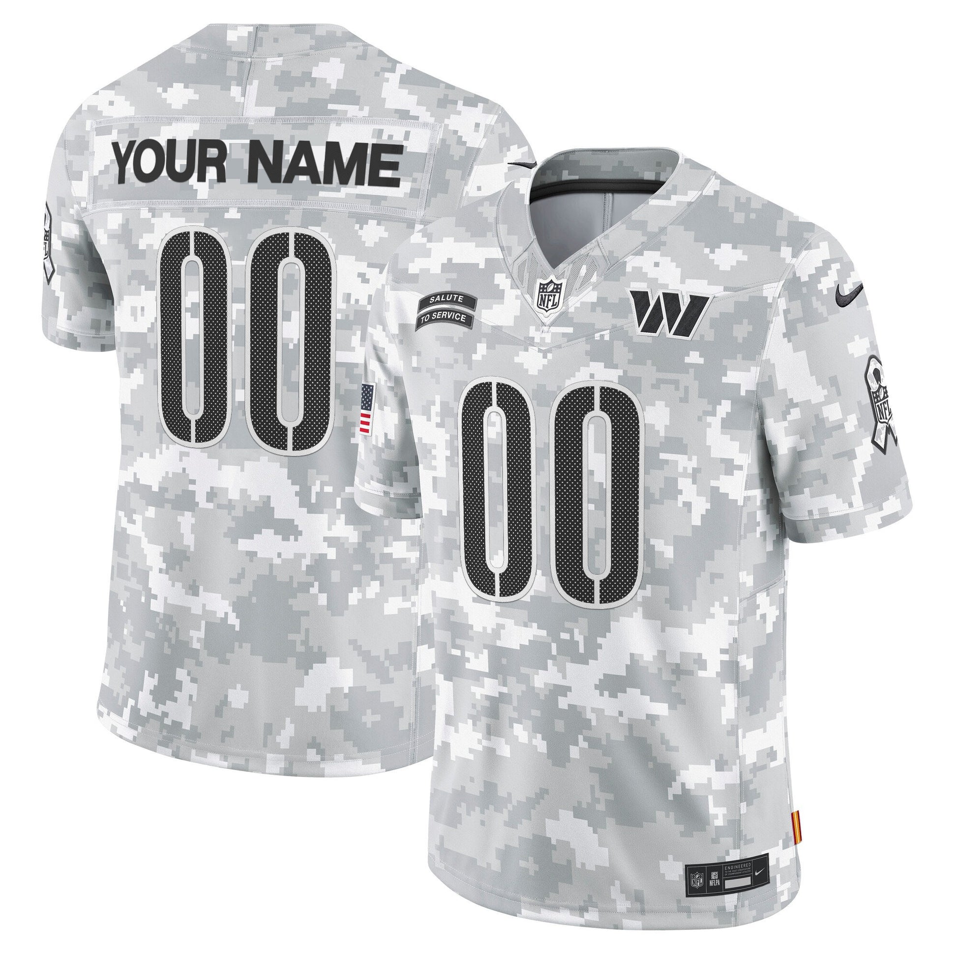 Washington 2024 Salute to Service Vapor Limited Custom Jersey – Arctic Camo