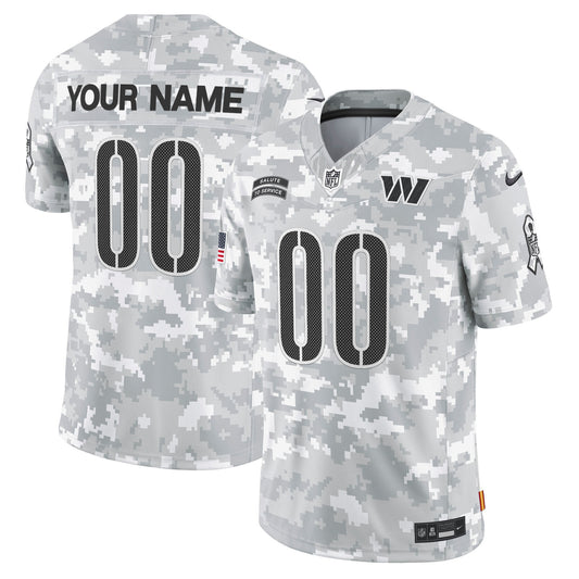 Washington 2024 Salute to Service Vapor Limited Custom Jersey – Arctic Camo