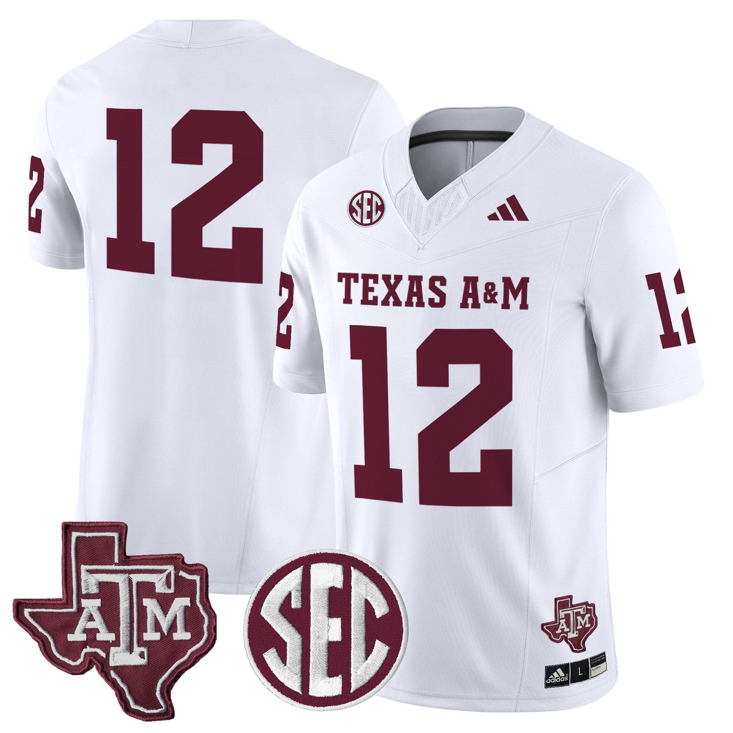 White - #12 Texas