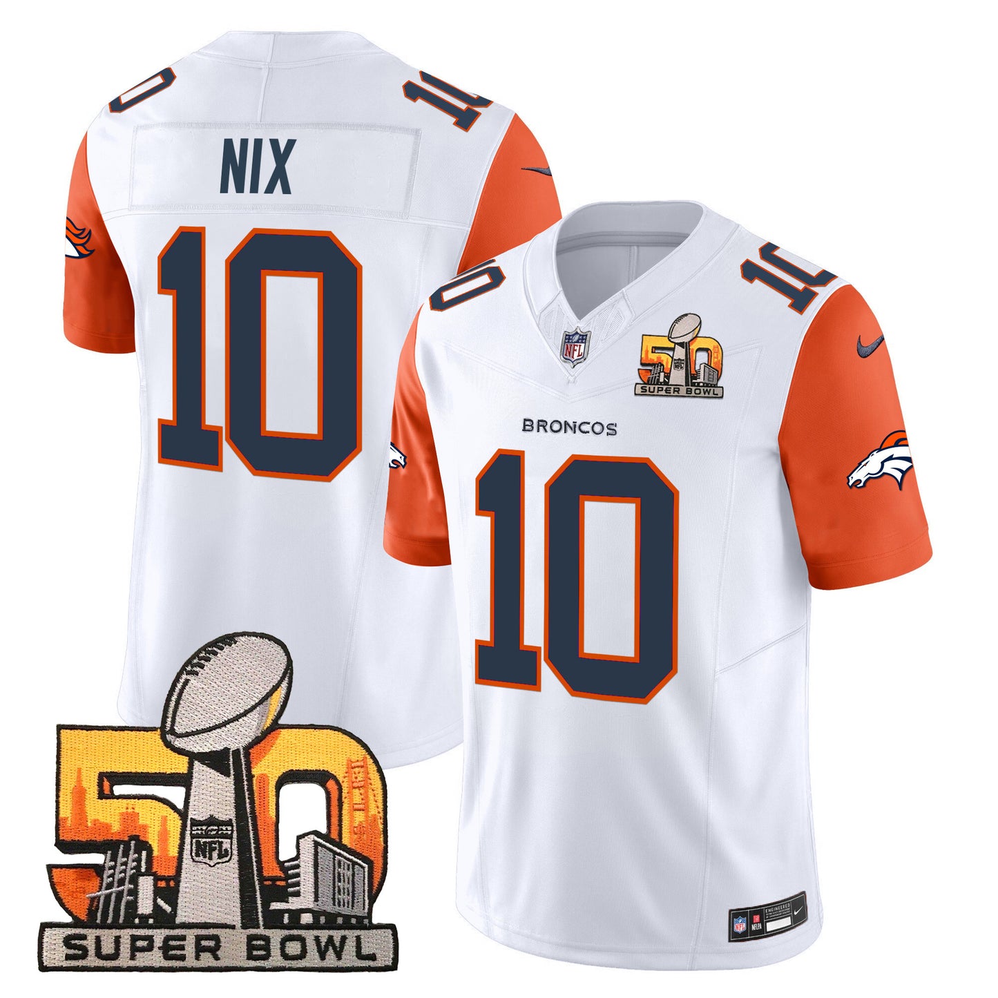 Orange Sleeves - Bo Nix