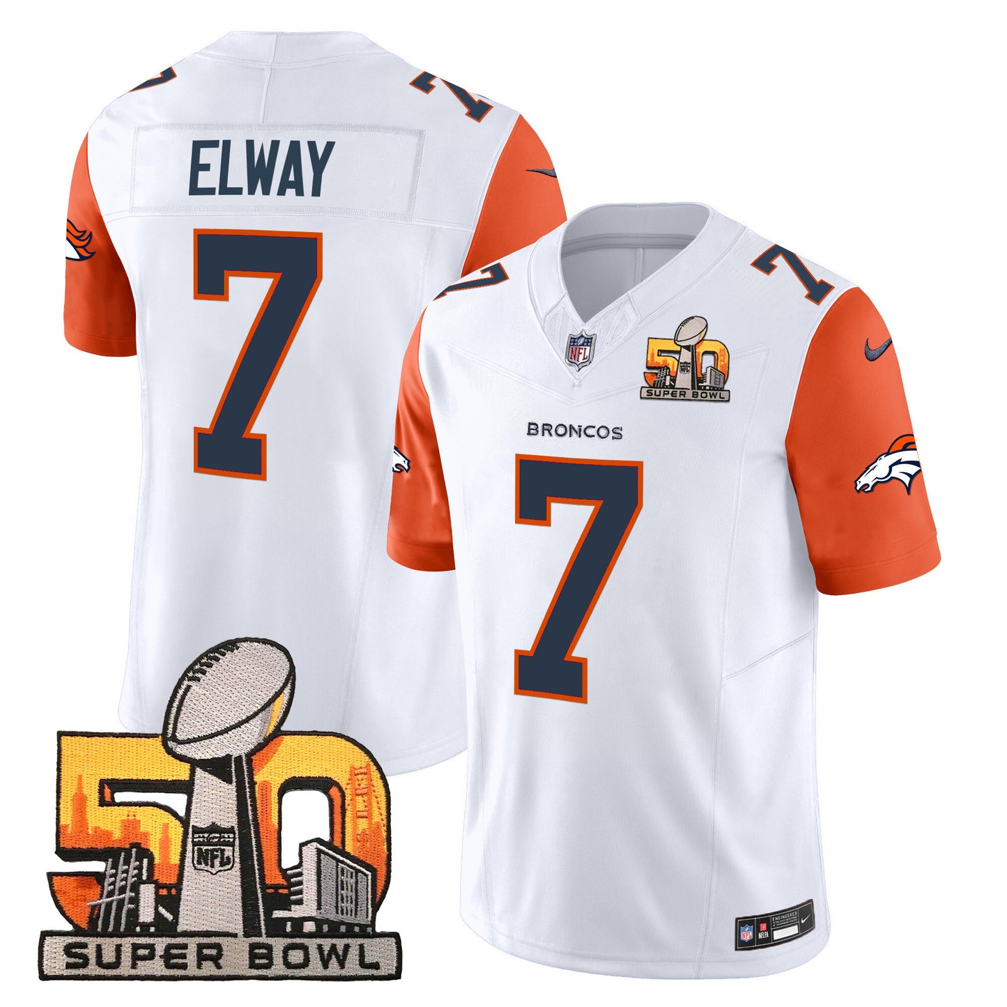 Orange Sleeves - John Elway