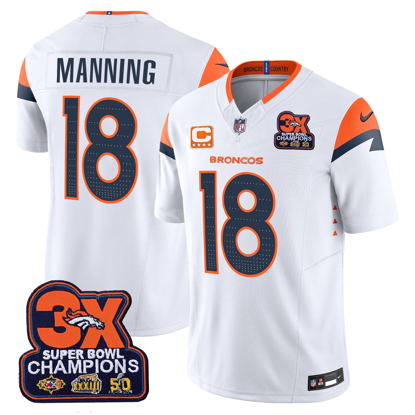 White - Peyton Manning