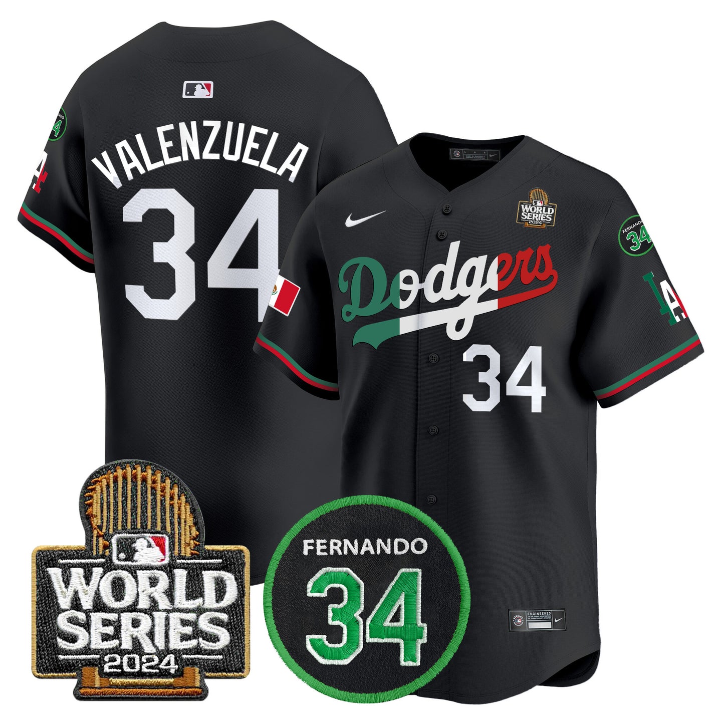 Black Mexico Flag - Fernando Valenzuela