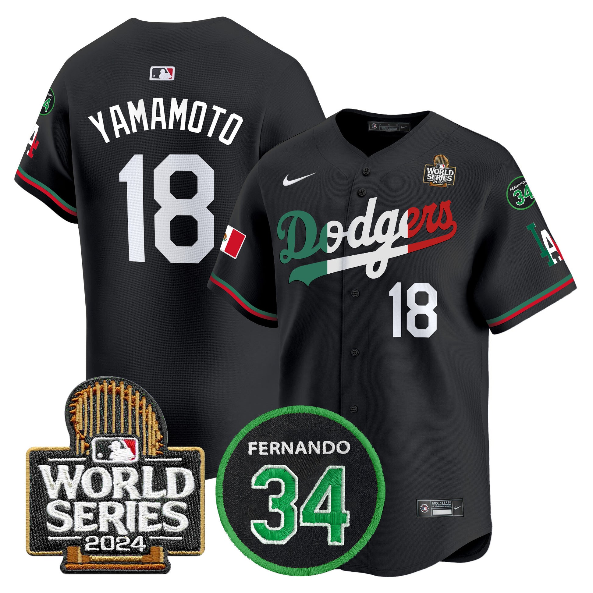 Black Mexico Flag - Yamamoto