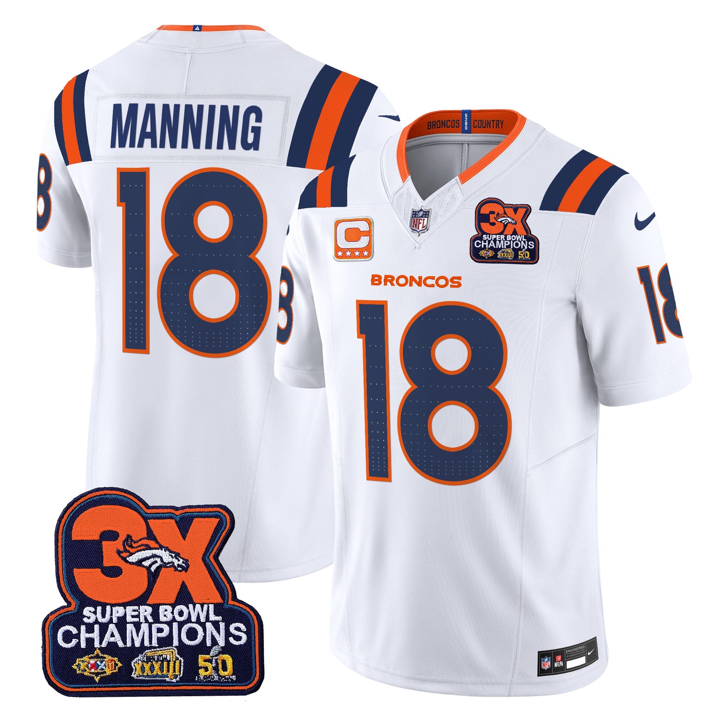 White - Peyton Manning