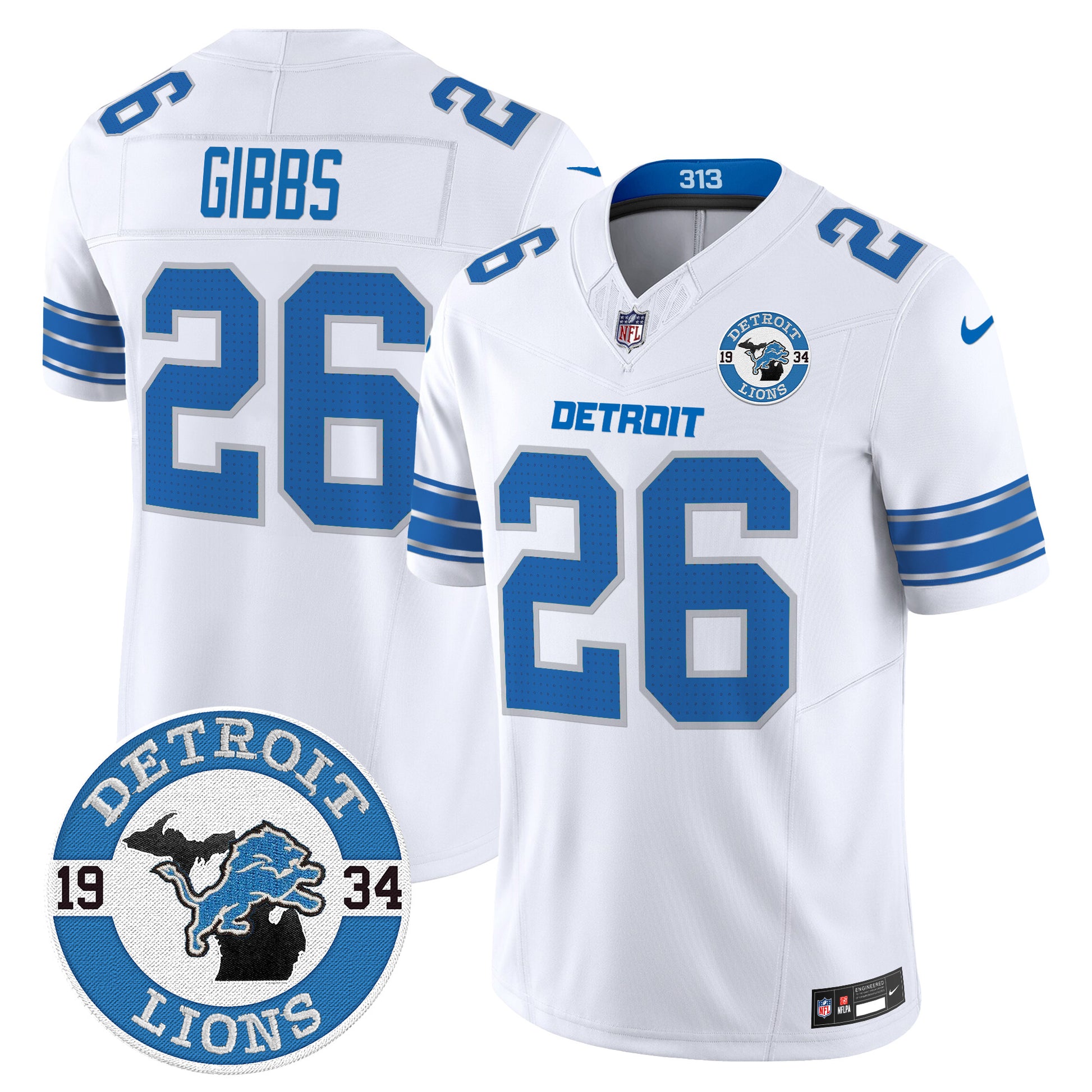 White - Jahmyr Gibbs