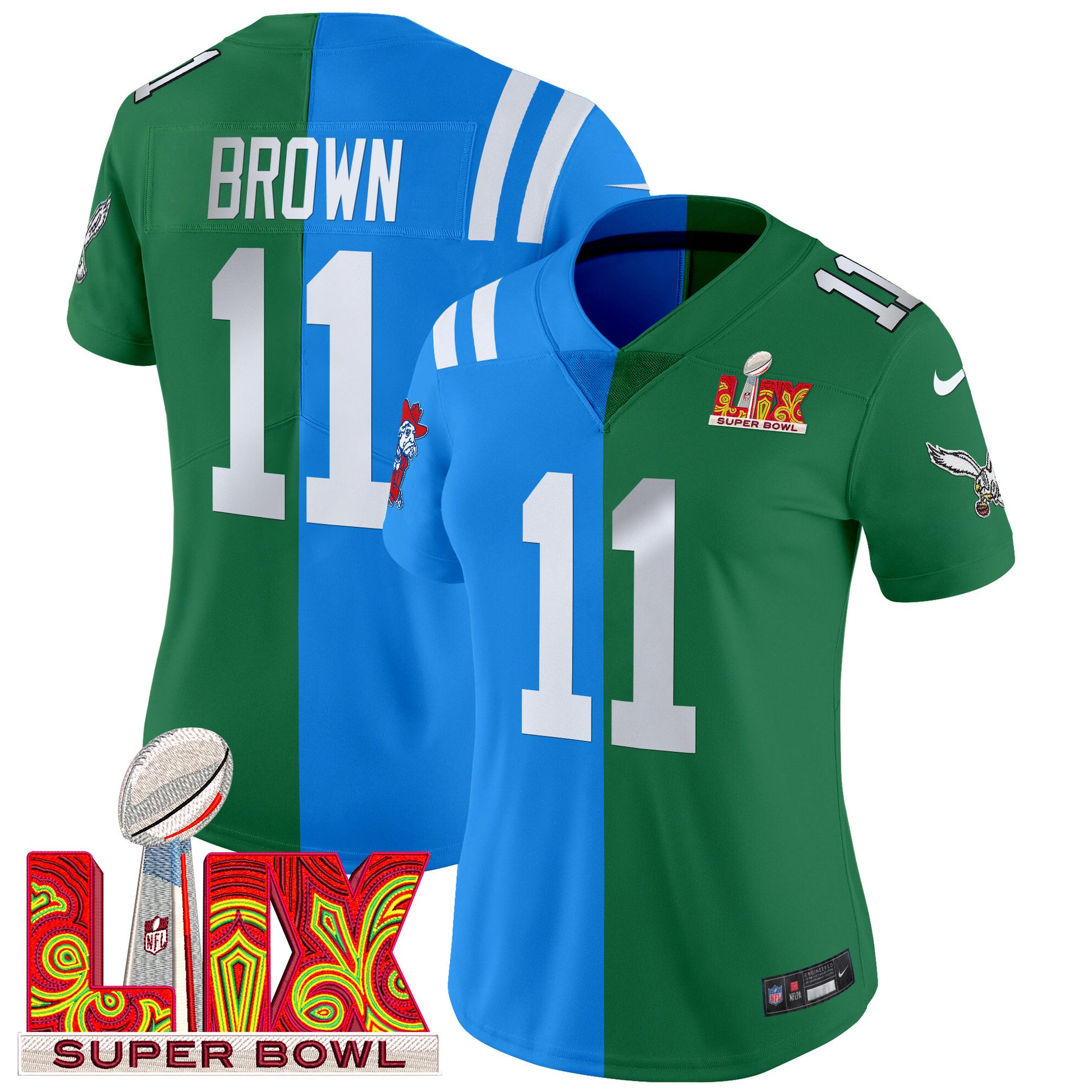 Split Philadelphia Super Bowl LIX & College Football Vapor Limited Jersey