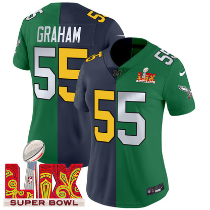 Split Philadelphia Super Bowl LIX & College Football Vapor Limited Jersey