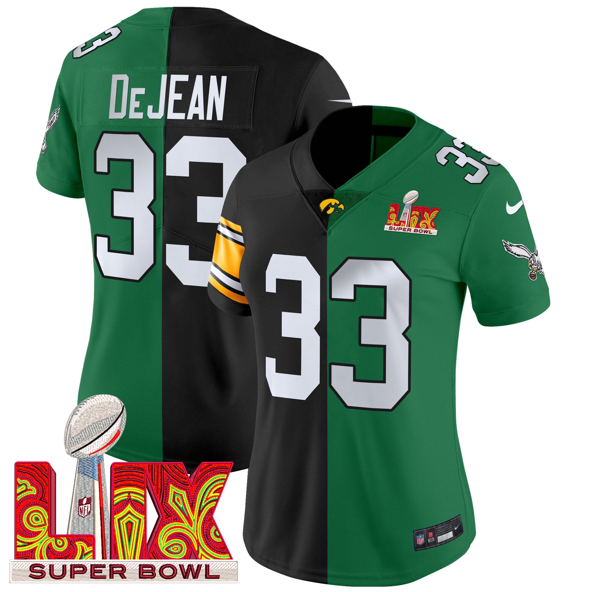 Split Philadelphia Super Bowl LIX & College Football Vapor Limited Jersey