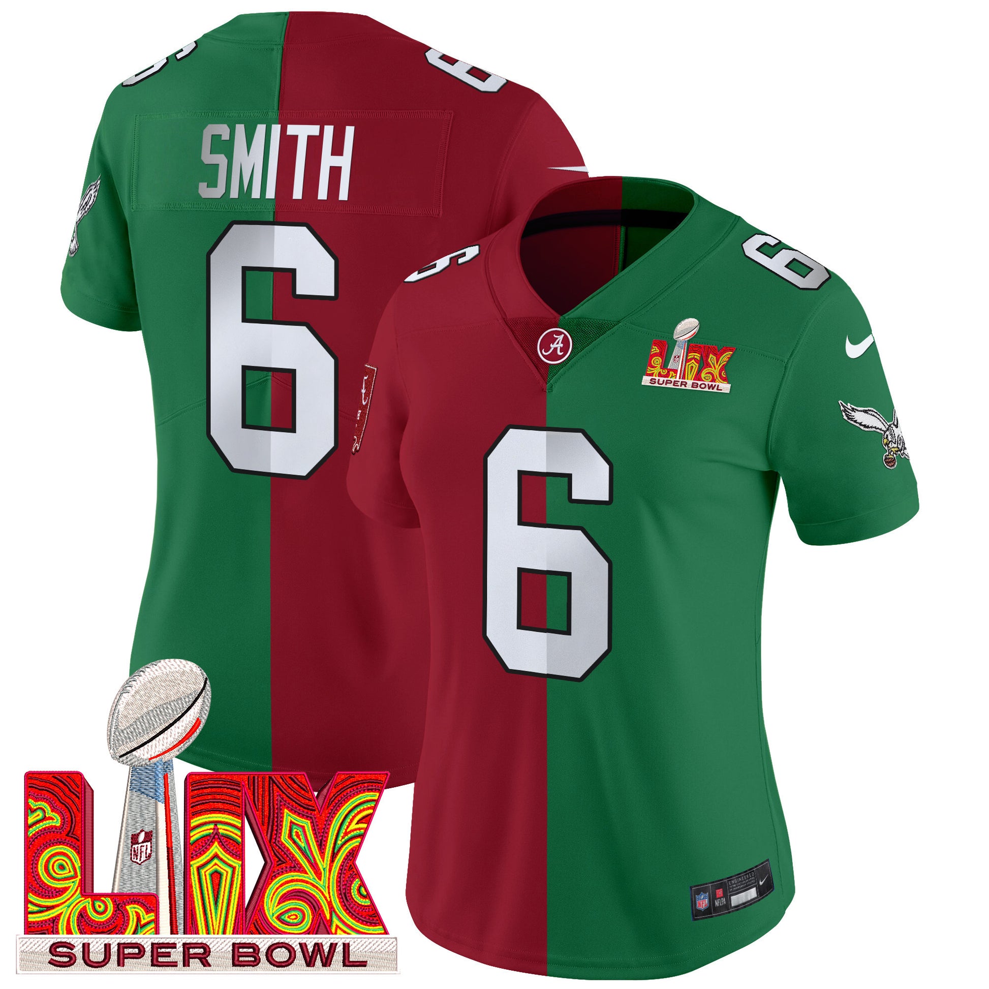 Split Philadelphia Super Bowl LIX & College Football Vapor Limited Jersey