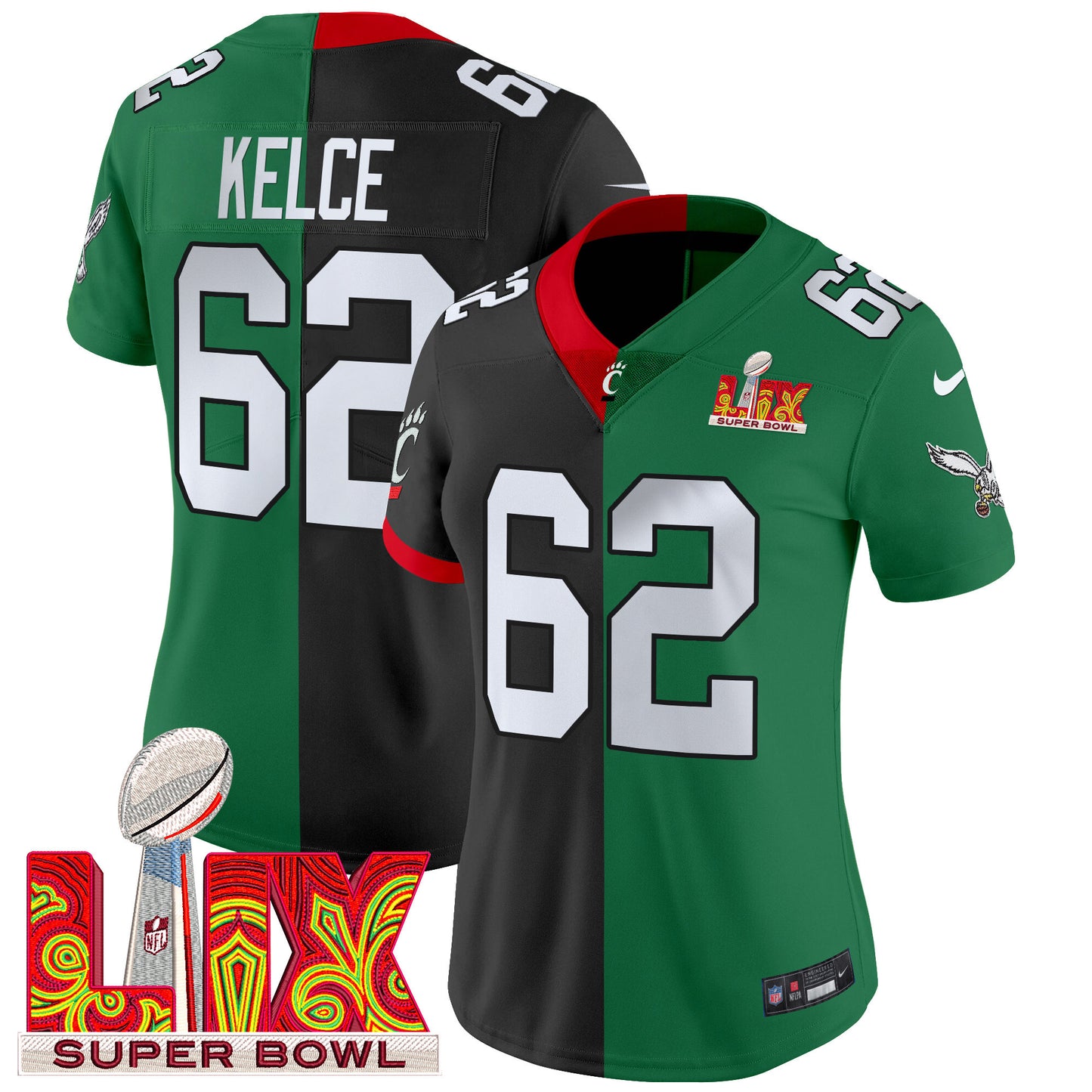 Split Philadelphia Super Bowl LIX & College Football Vapor Limited Jersey