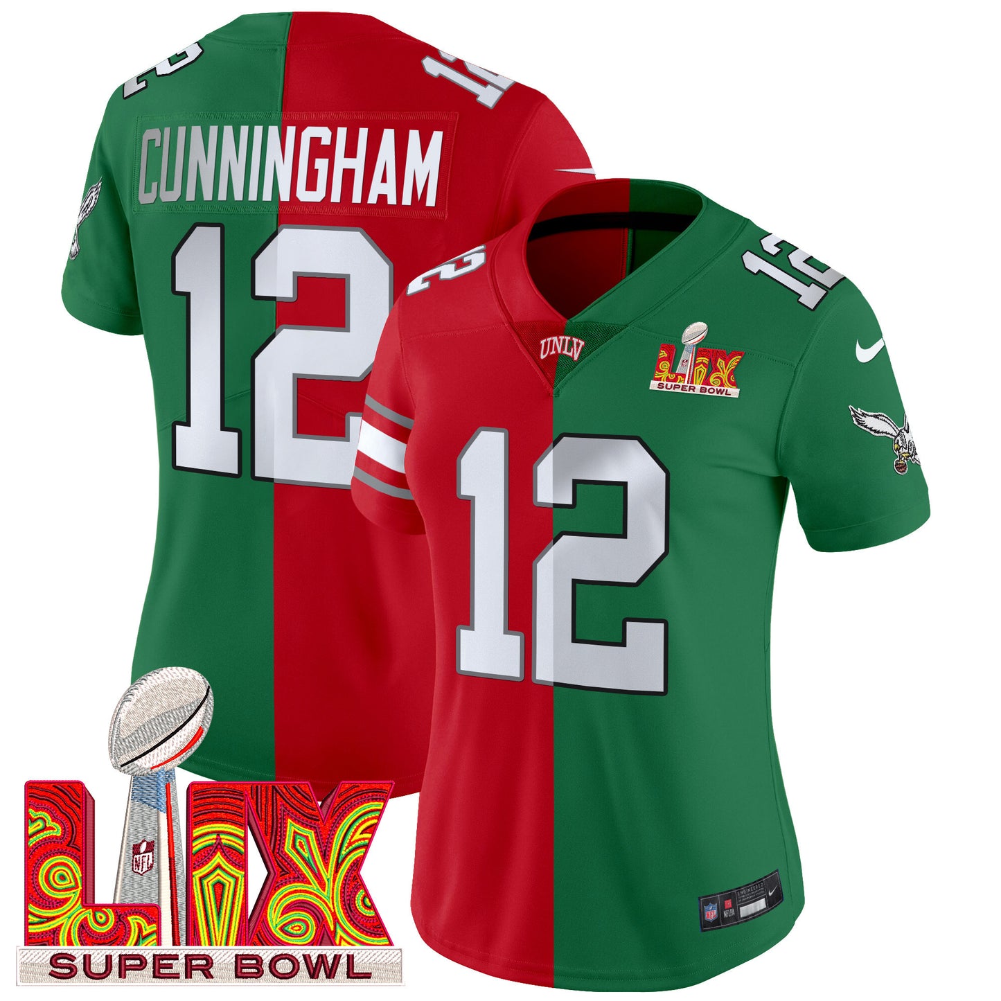 Split Philadelphia Super Bowl LIX & College Football Vapor Limited Jersey