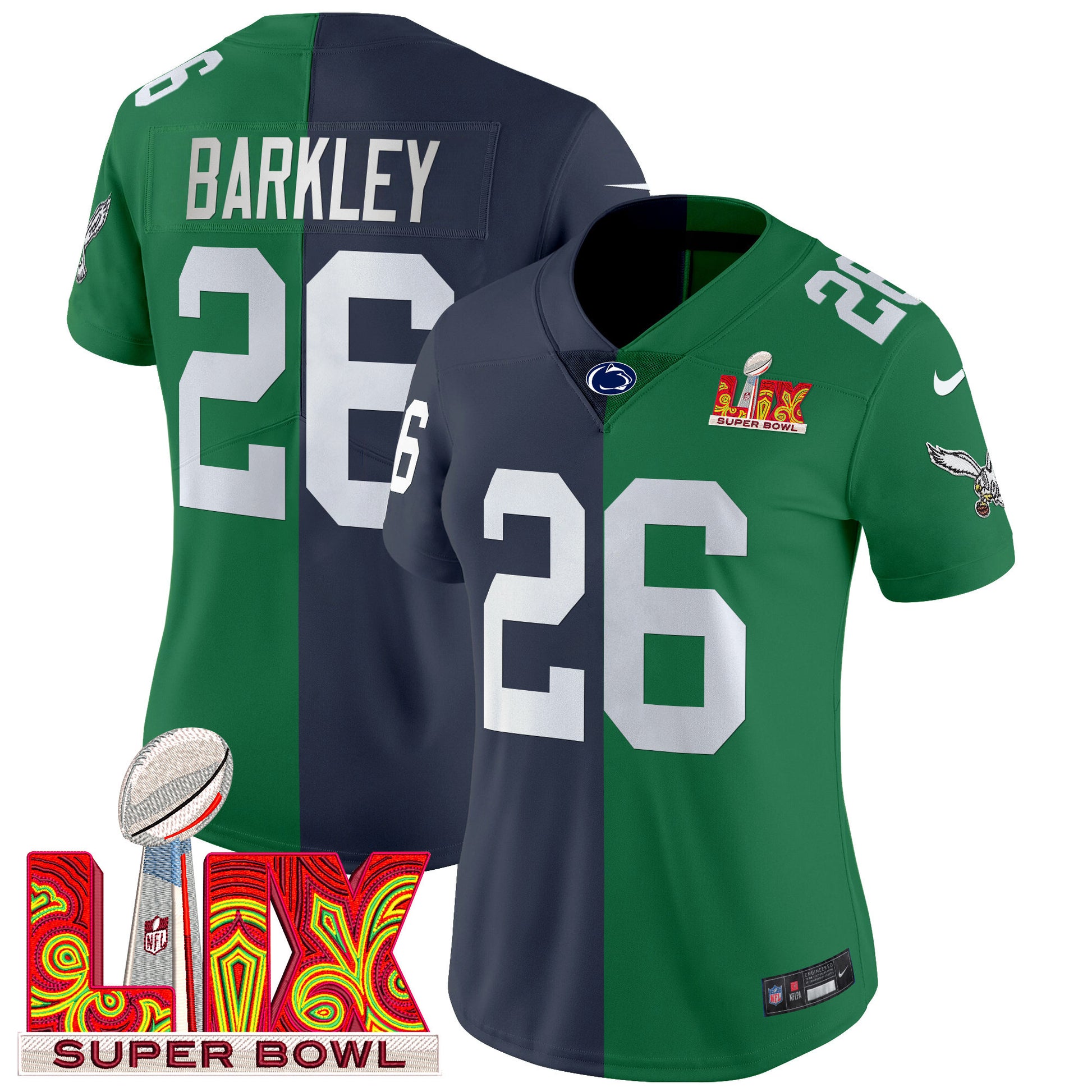 Split Philadelphia Super Bowl LIX & College Football Vapor Limited Jersey