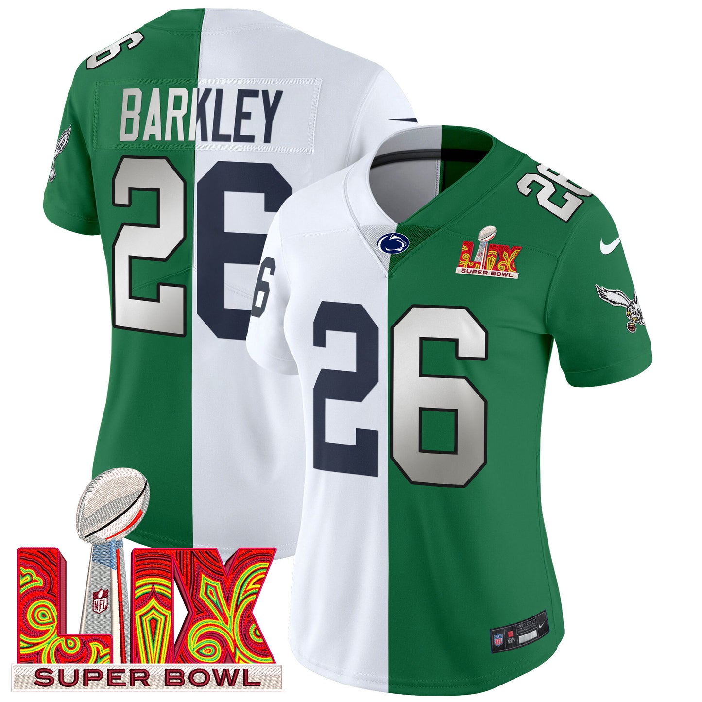 Split Philadelphia Super Bowl LIX & College Football Vapor Limited Jersey