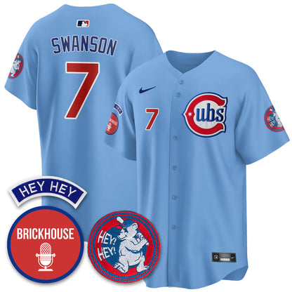 Dansby Swanson - 7 - Light Blue