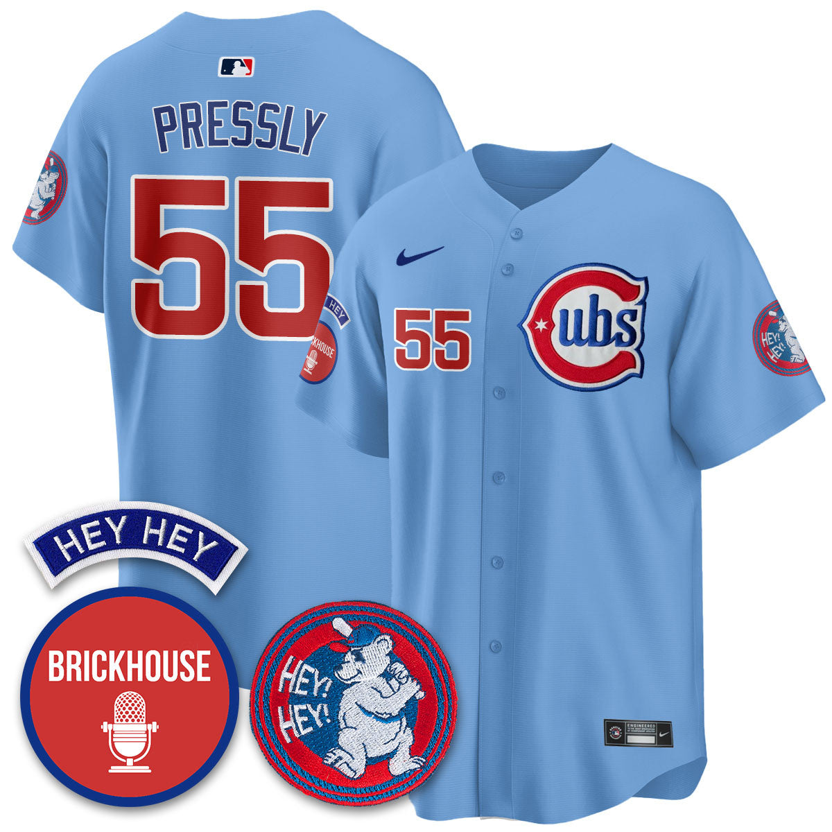 Ryan Pressly - 55 - Light Blue