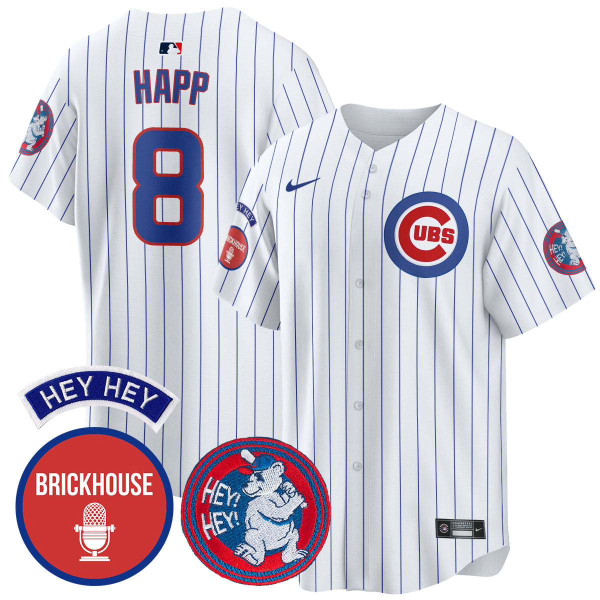 Ian Happ - 8 - Pinstripe