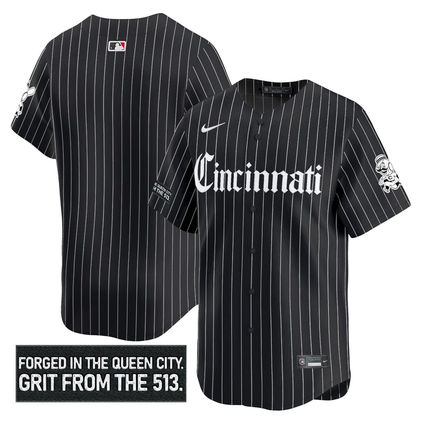 Black Pinstripe - Team