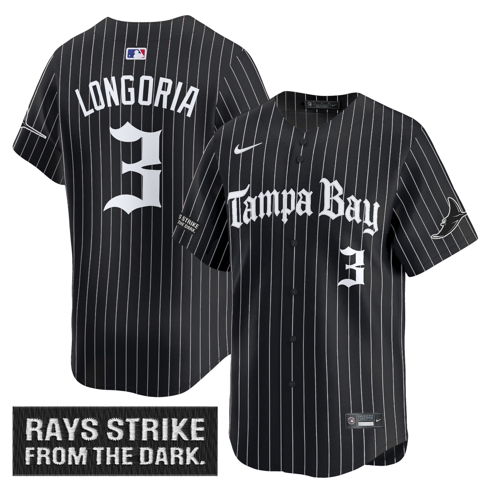 Black Pinstripe - Evan Longoria