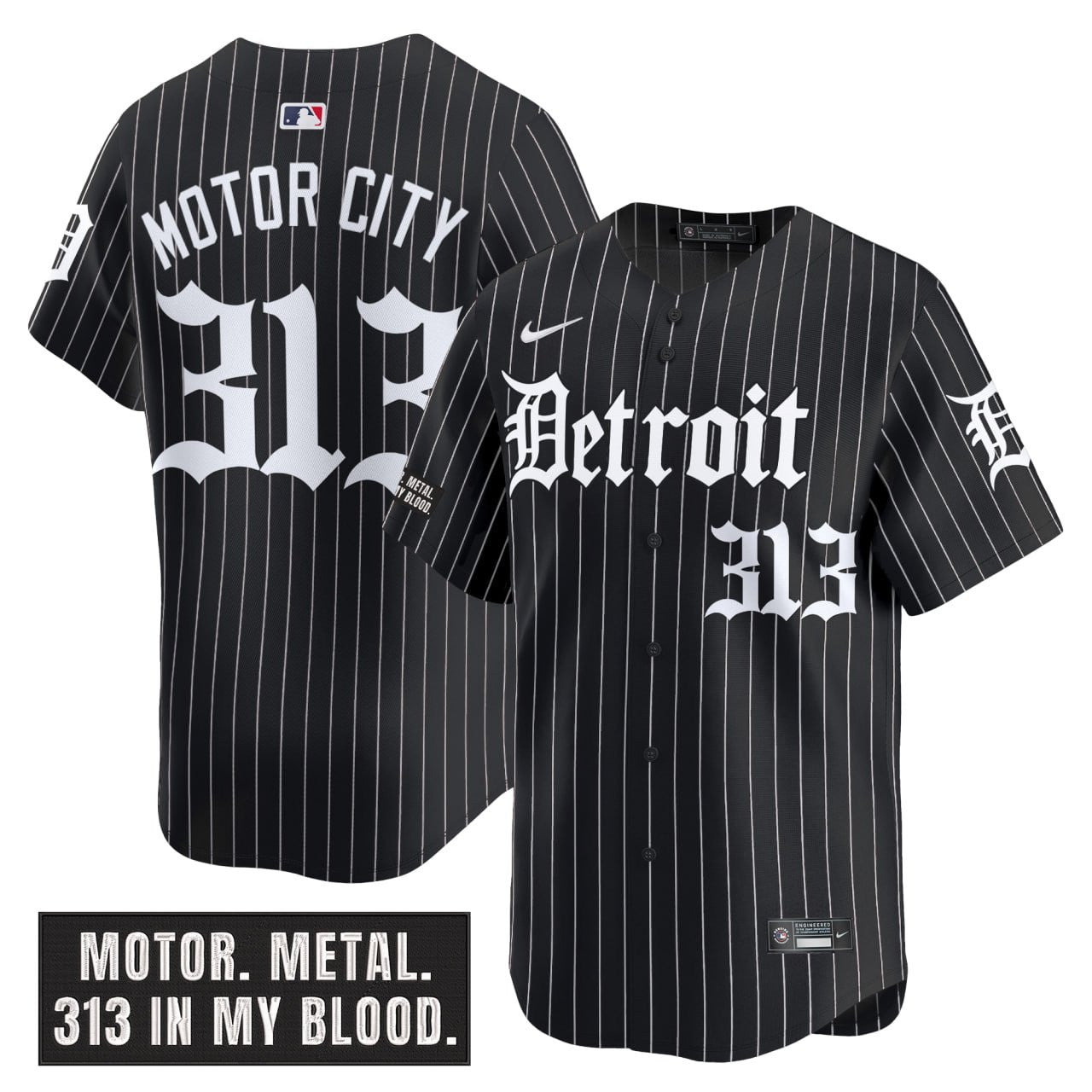 Black Pinstripe - Motor City 313