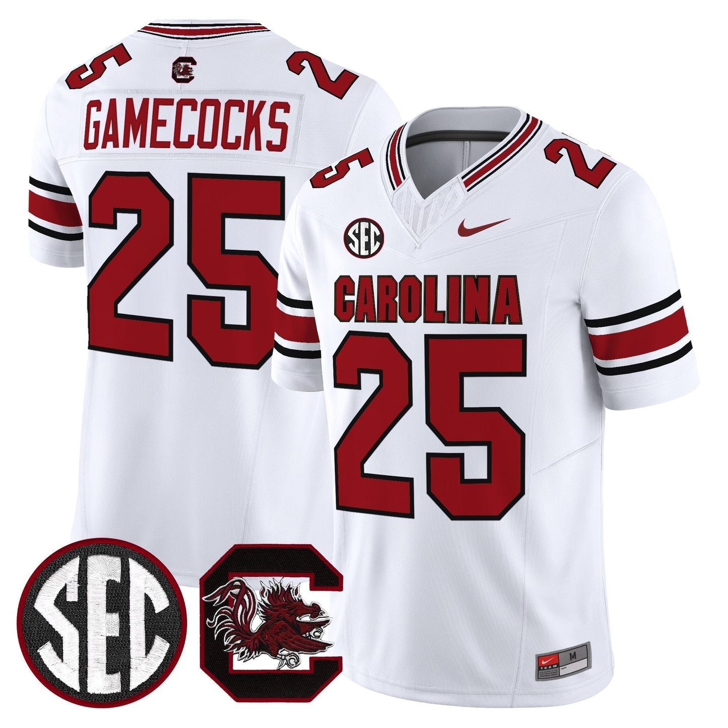 White - #25 Gamecocks
