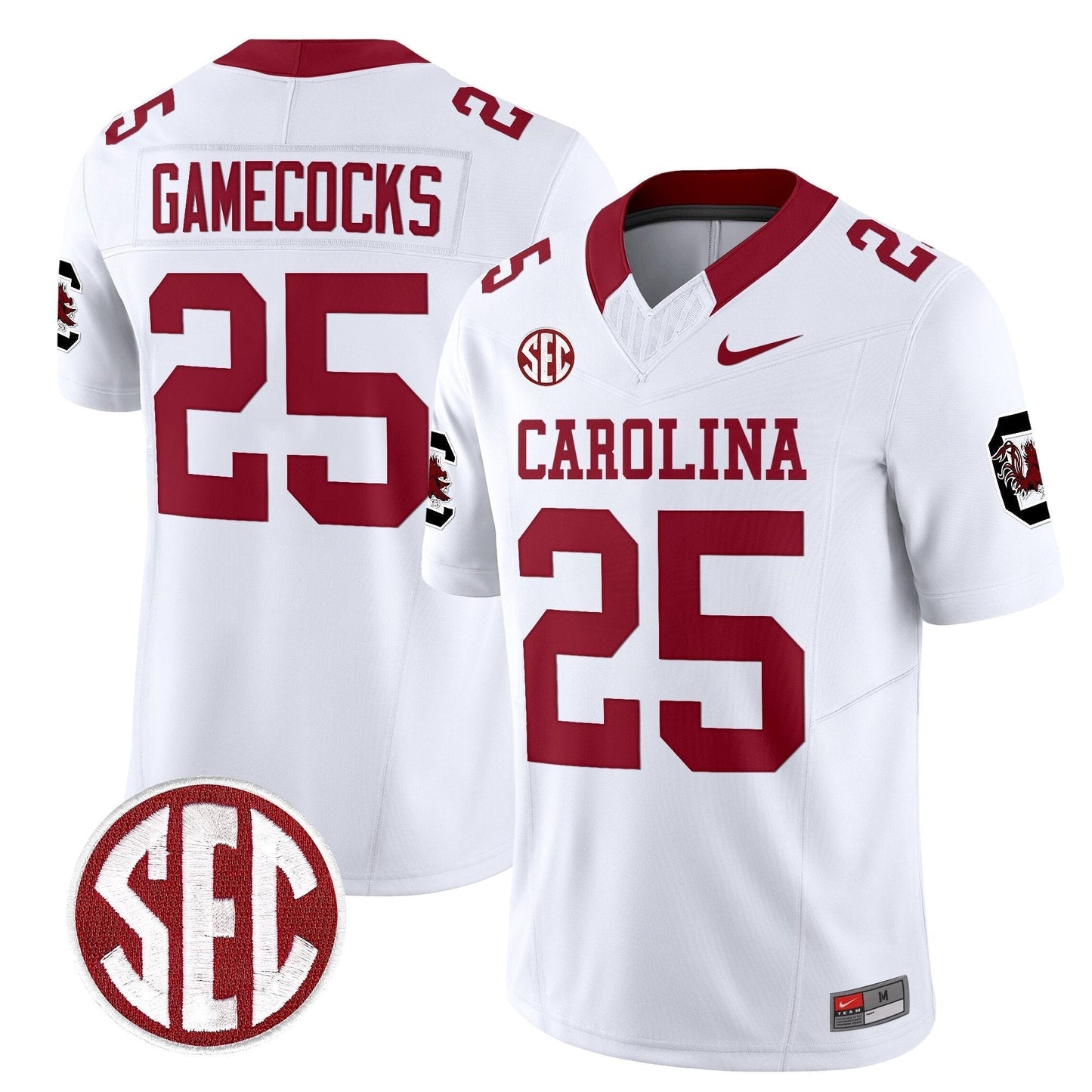 White - #25 Gamecocks