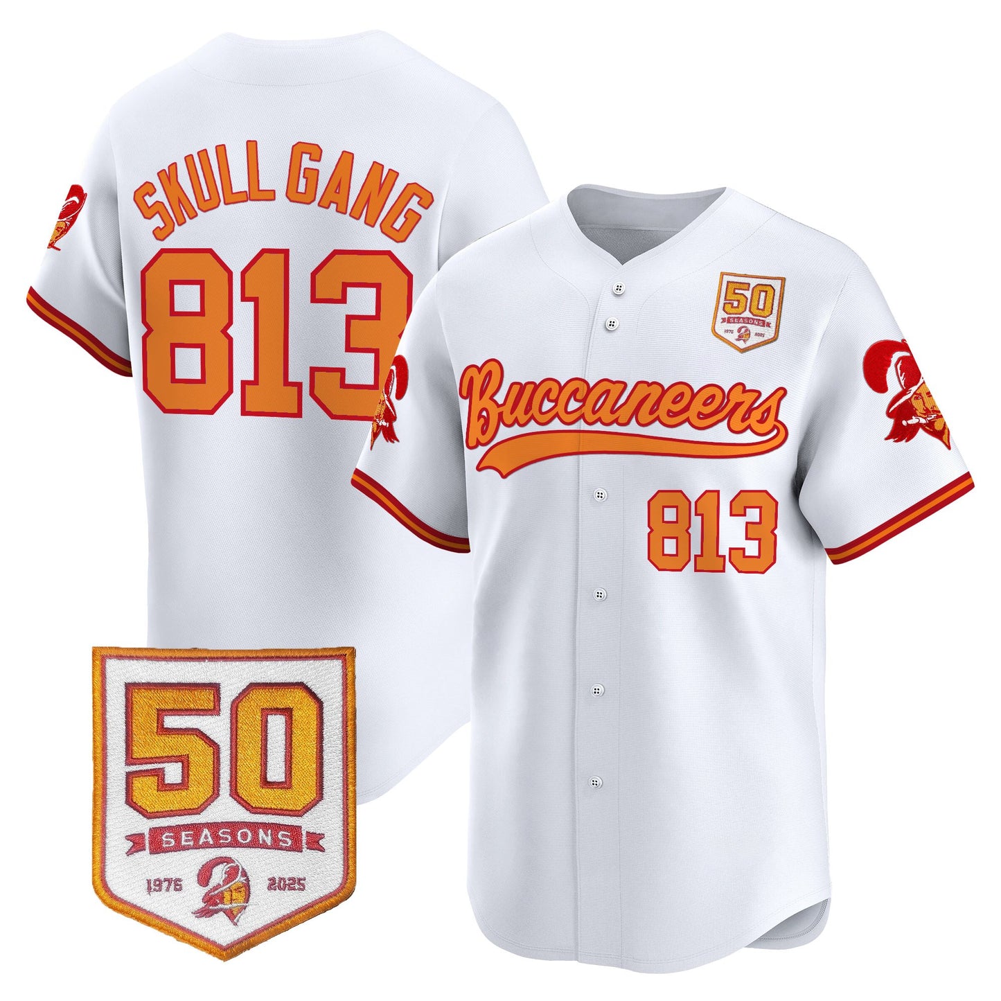 White Throwback - Skull Gang 813
