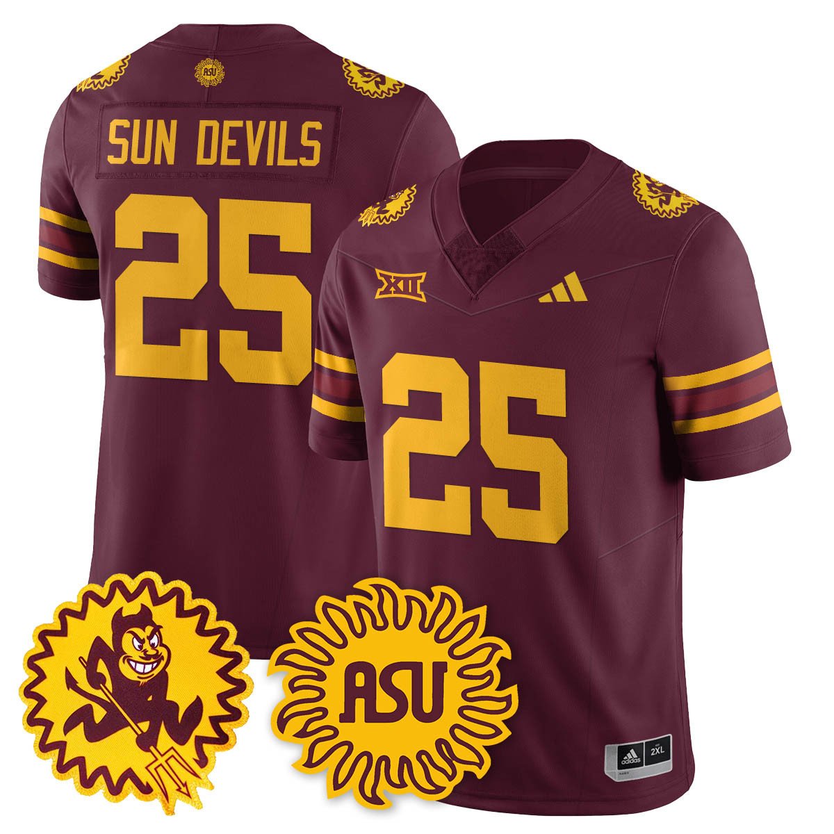 Maroon - Sun Devils - 25