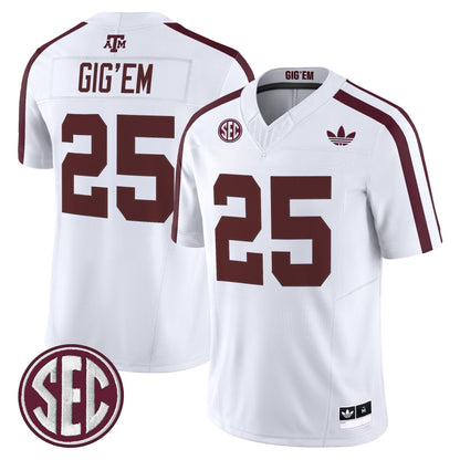 White - #25 Gig'Em