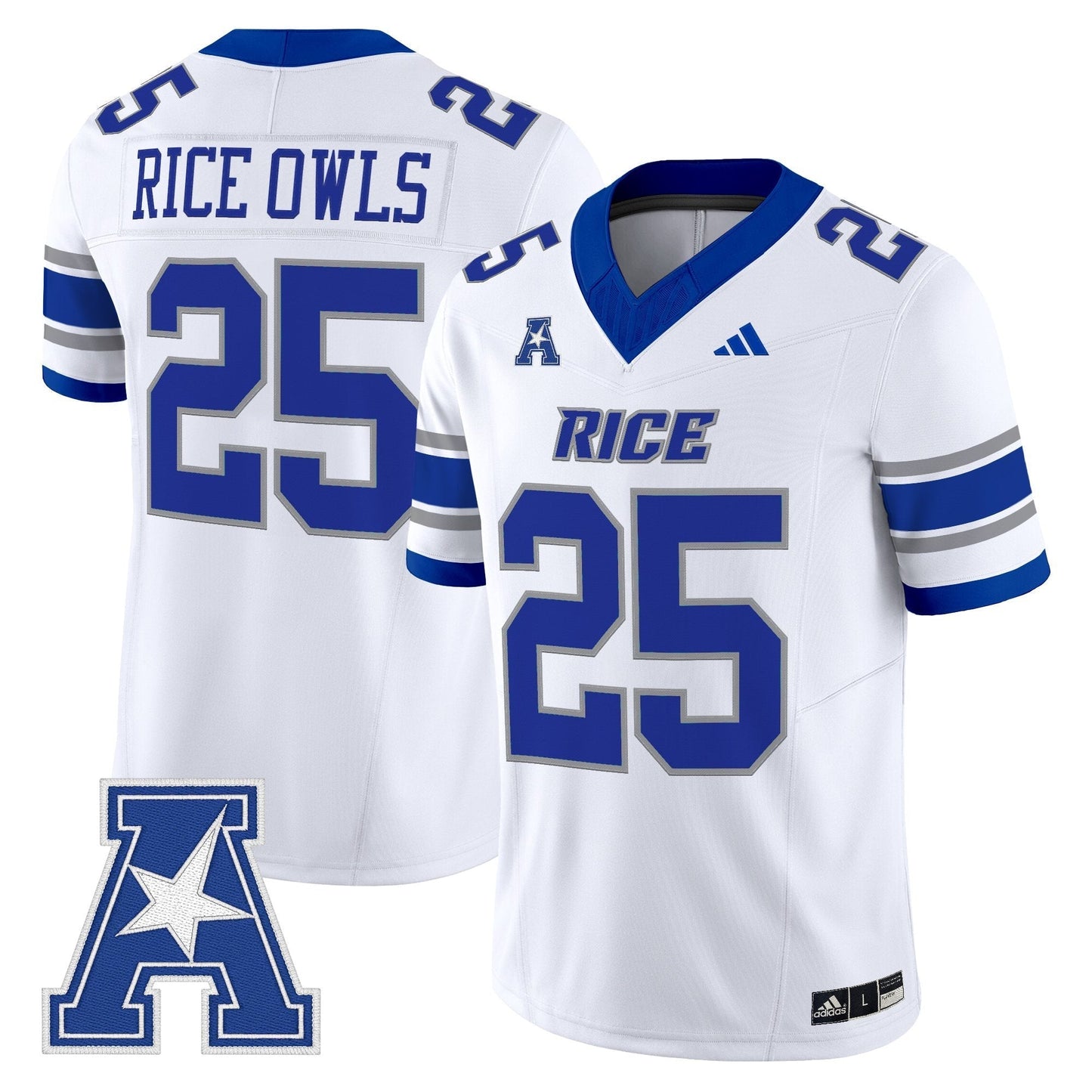 White - #25 Rice Owls